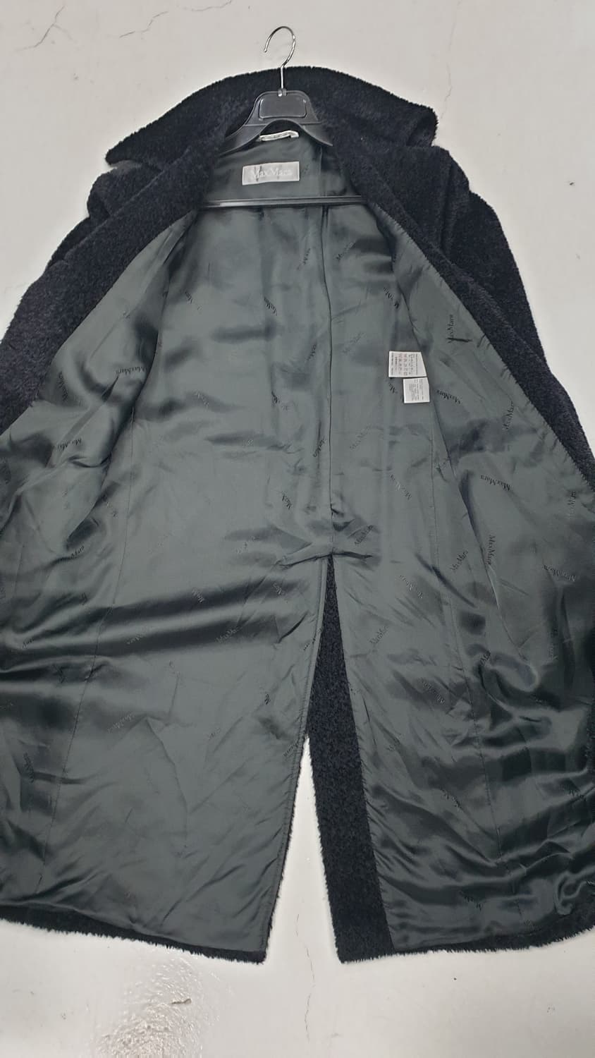 MaxMara 블랙 알파카 롱 코트 상품이미지3