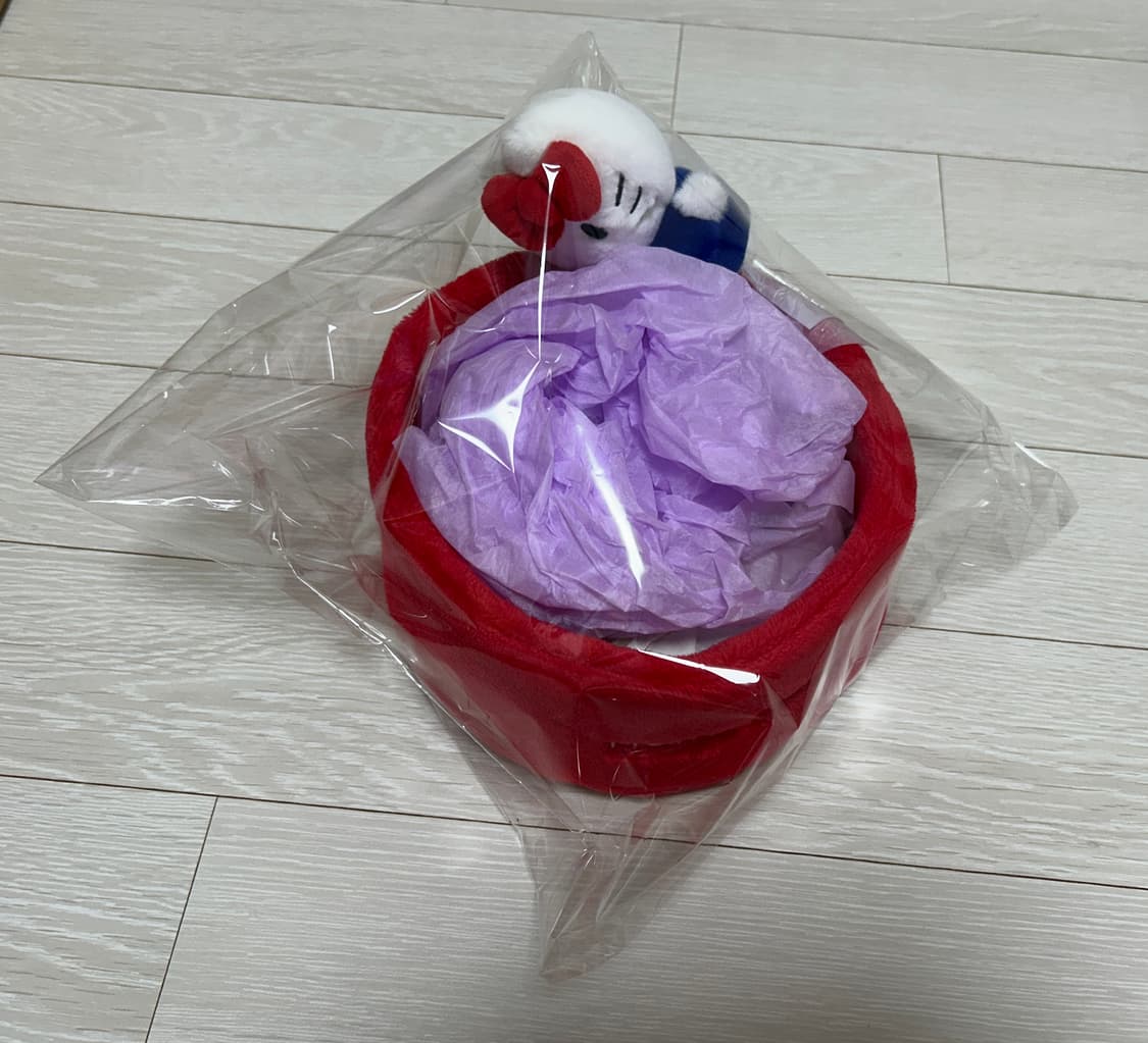 헬로키티 마스코트 원형 바구니 수납함 상품이미지4