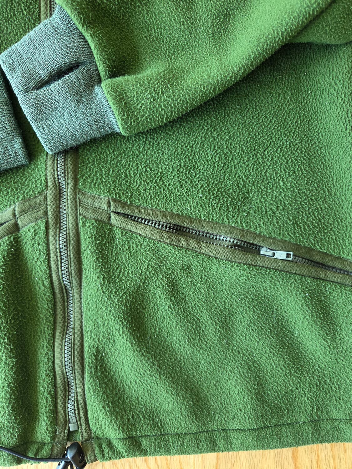 영국군 올드빈티지 DCTA  밀리터리 올리브 카키 플리스 후리스 짚업 상품이미지2