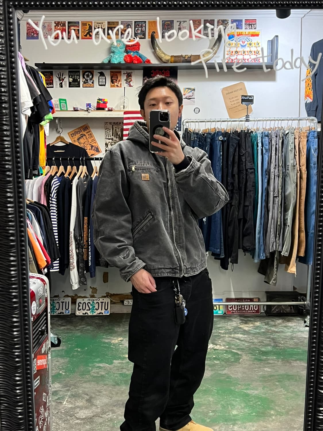 00's [L] 칼하트 액티브 자켓 셰르파 라이닝 빈티지 시에라 후드집업 상품이미지2