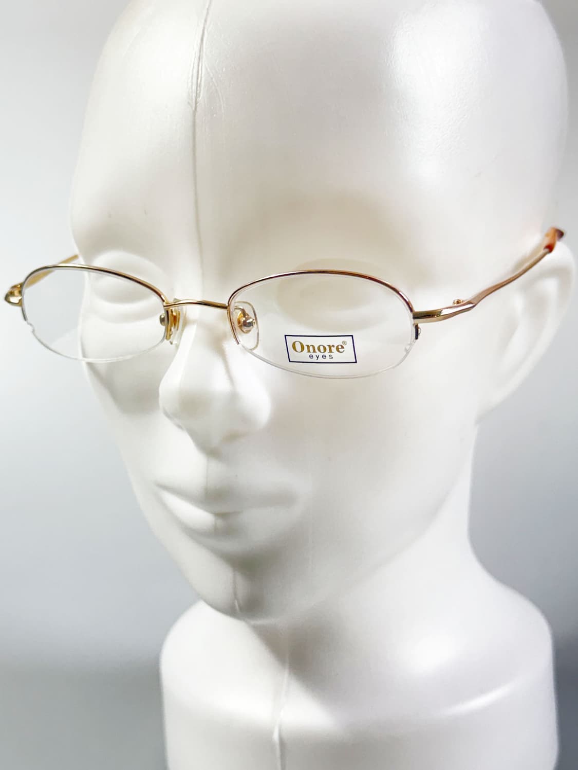 ONORE 골드 반무테 오벌 메탈 프레임 빈티지 안경 상품이미지8
