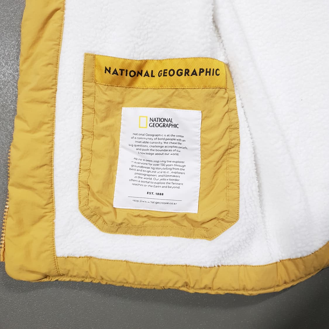 내셔널지오그래픽 신형 21FW 플리스 안감 패딩 조끼 베스트 머스타드 L 상품이미지7