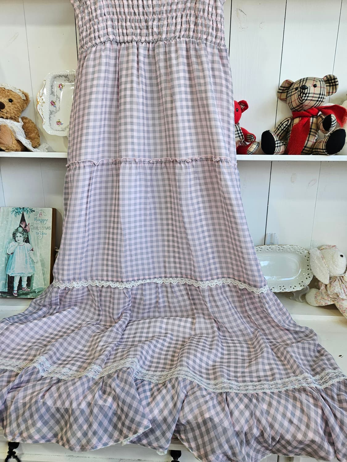 트랄라라(Tralala) 체크 레이스 롱 원피스 상품이미지8