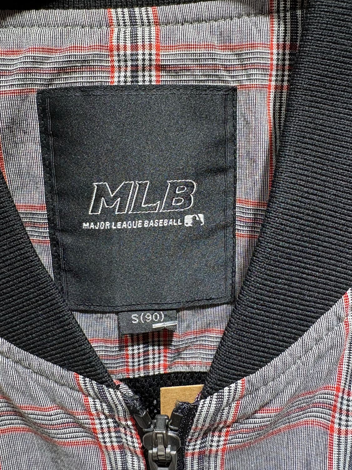S MLB 빅로고 체크 패턴 스타디움 자켓 상품이미지7