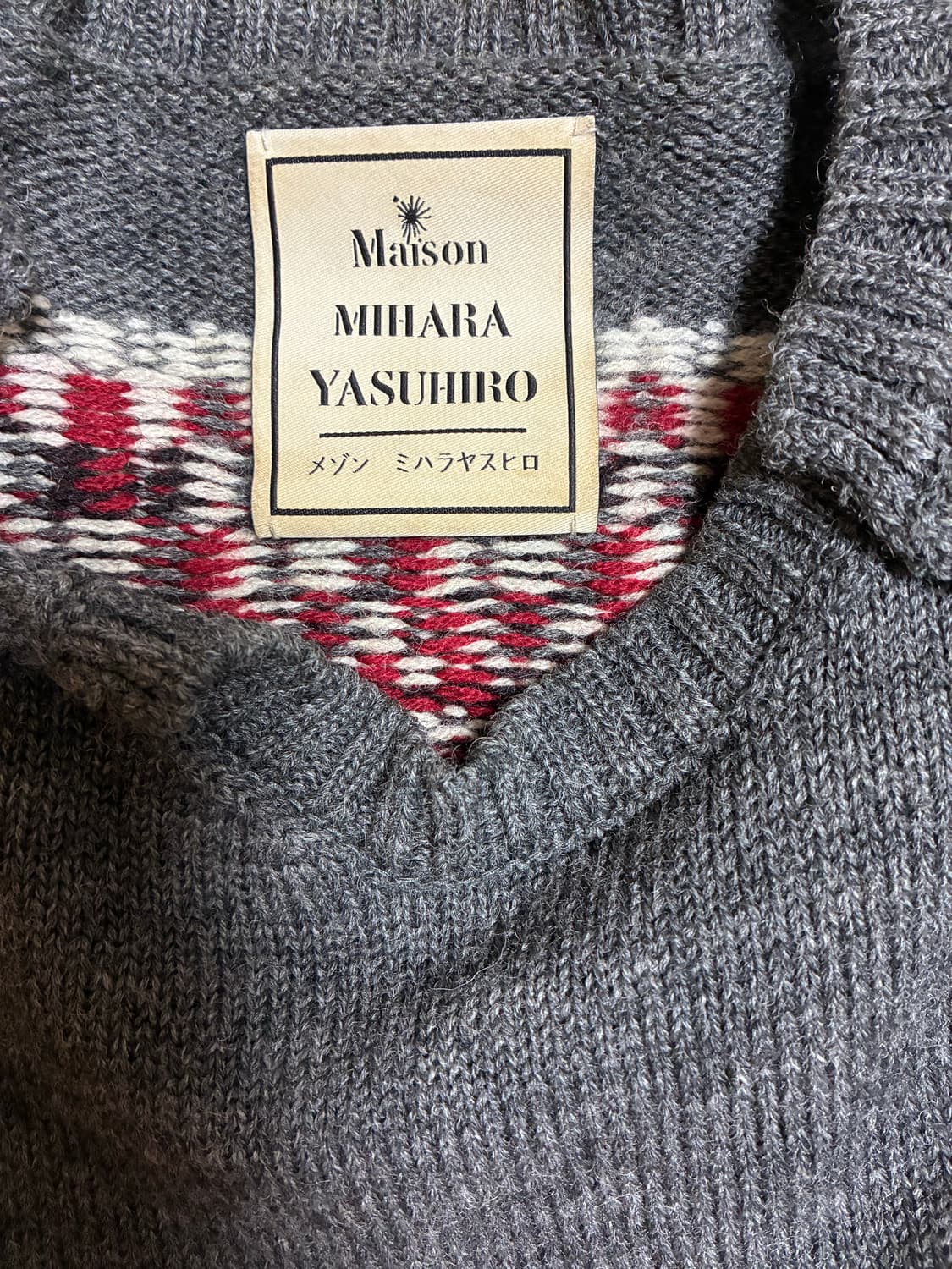 Mihara Yasuhiro)미하라 야스히로 페어아일 노르딕 패턴 니트 상품이미지3