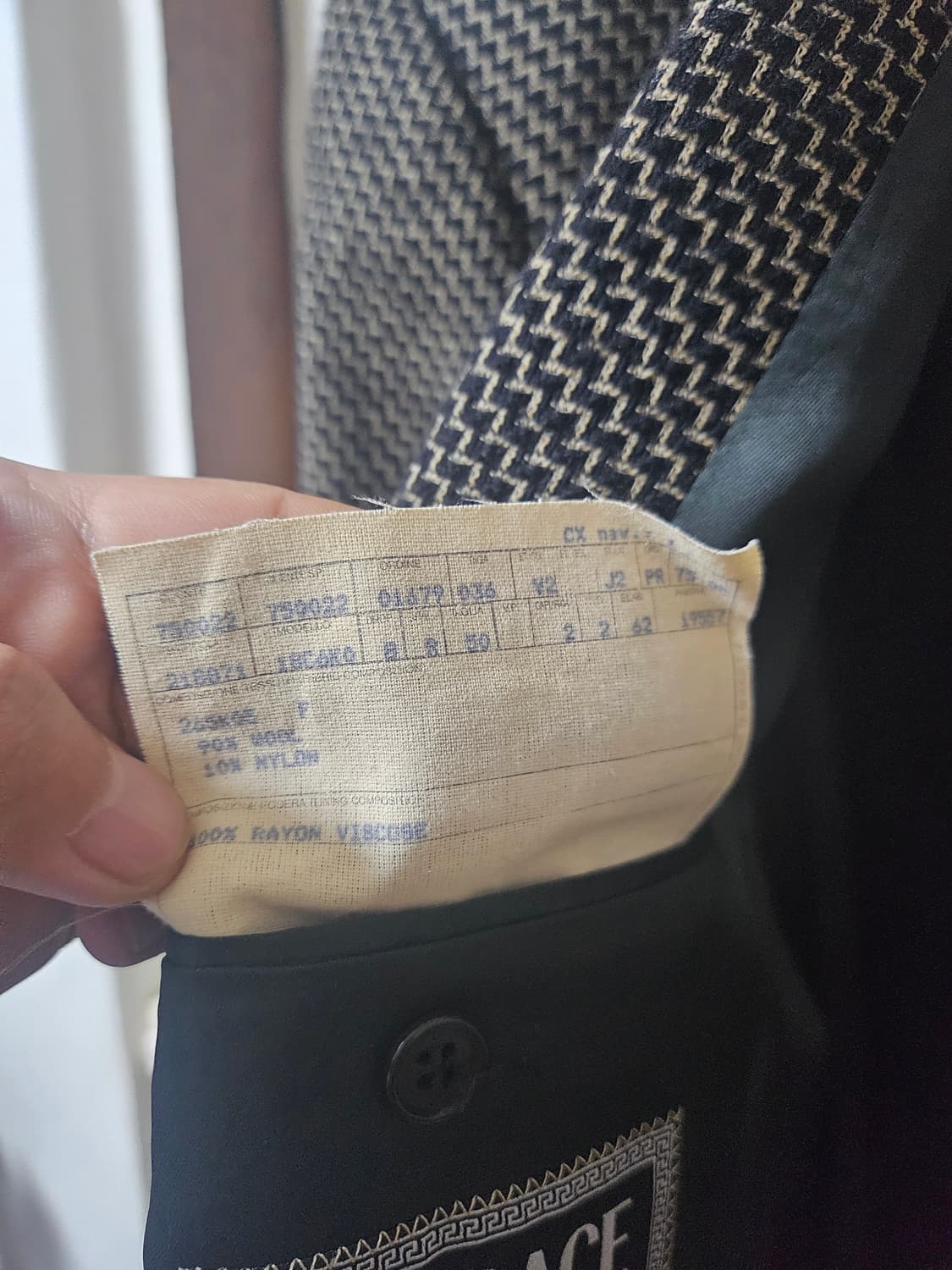 베르사체 헤링본 스타일 자켓 xl 상품이미지4