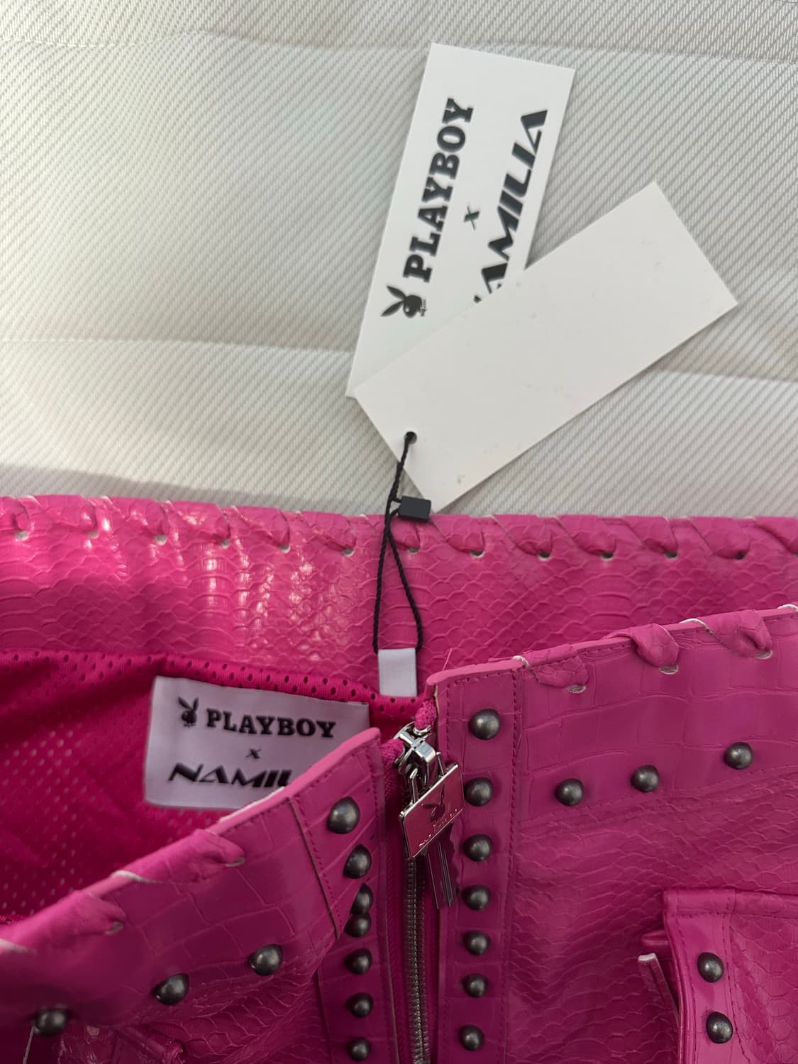 Namilia x 플레이보이 핸드백스커트 핑크 M 상품이미지2