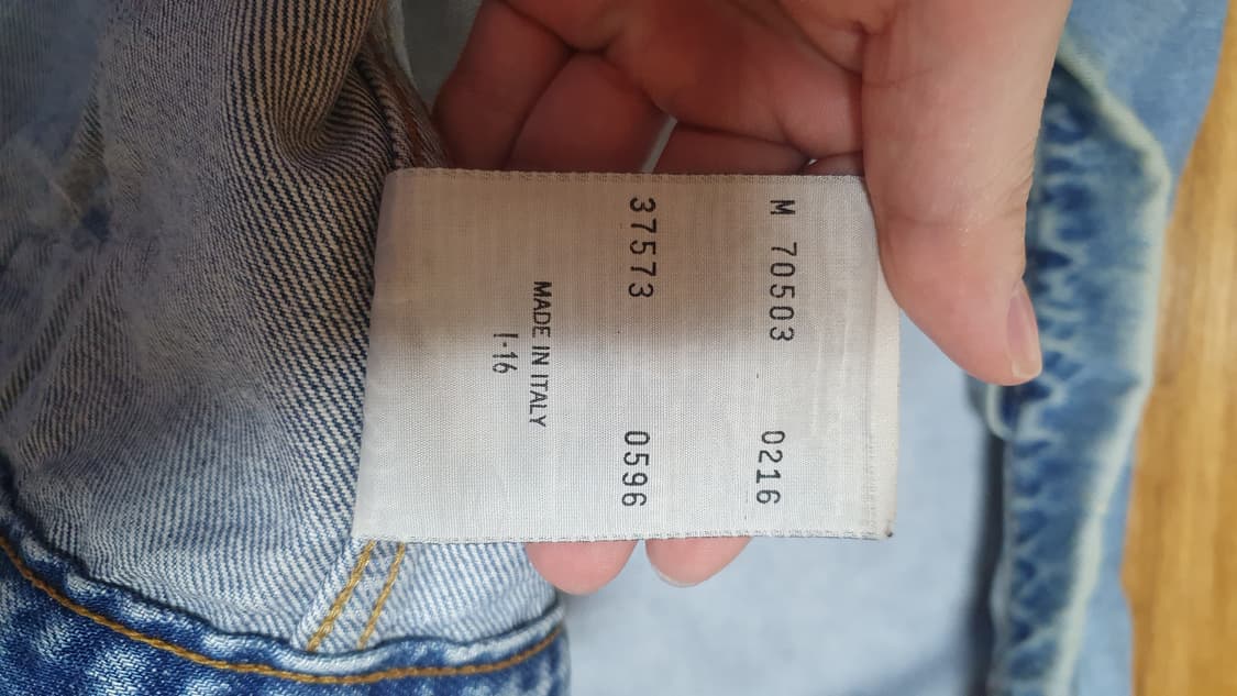 90s 리바이스 청자켓 70503 made in italy 상품이미지3