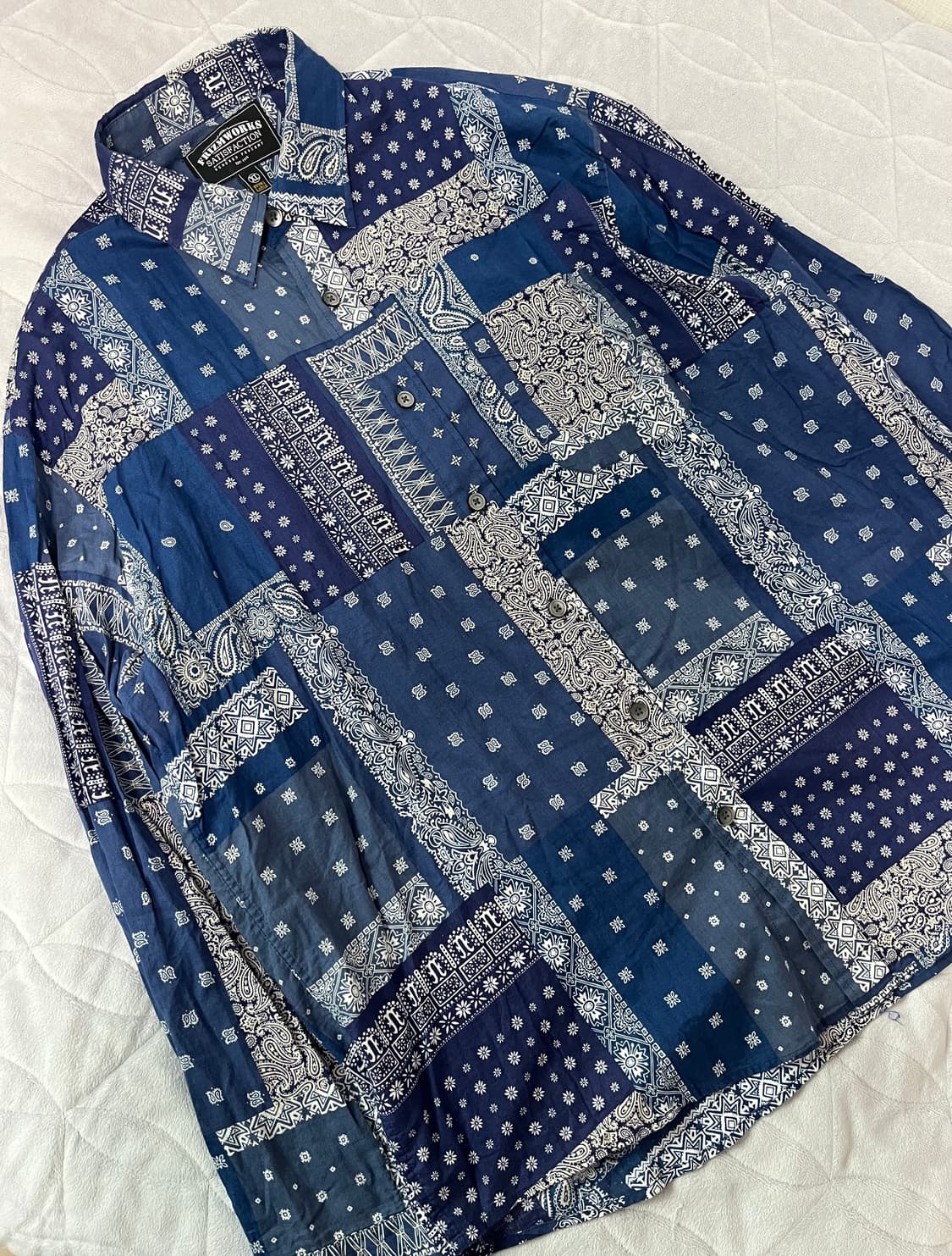 프리즘웍스 반다나 페이즐리 셔츠 XL 상품이미지1