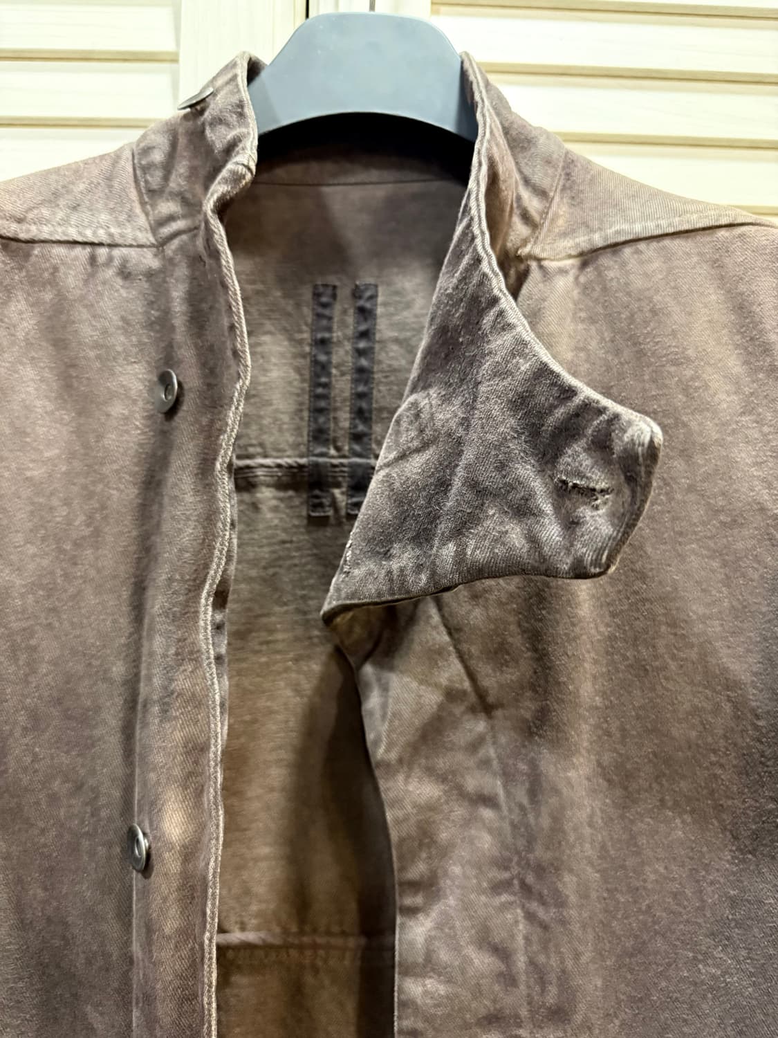 Rick Owens 아카이브 캔버스 벨티드 코트 Limo 2011 상품이미지3