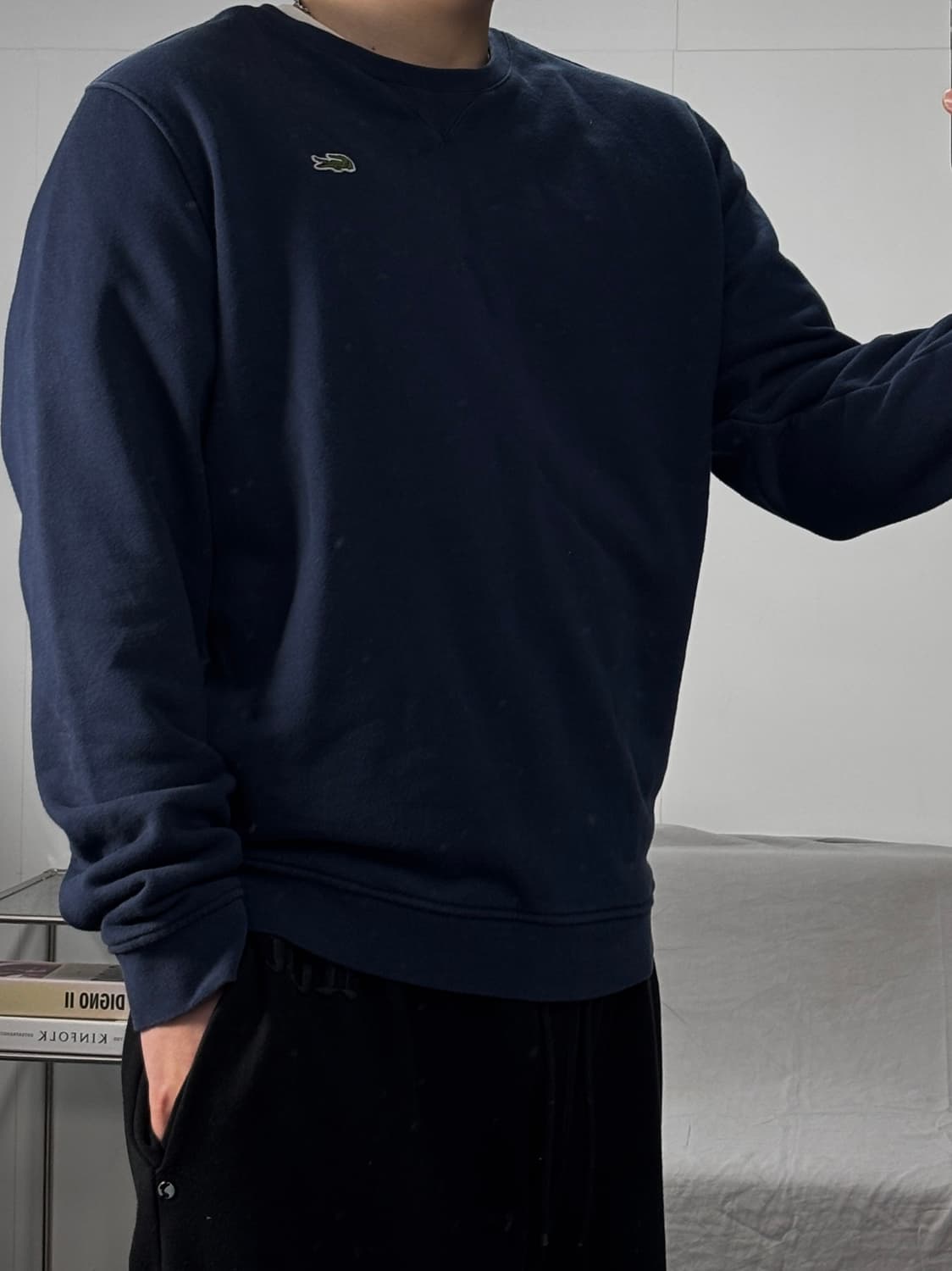 라코스테 네이비 블루 스웻셔츠 상품이미지1