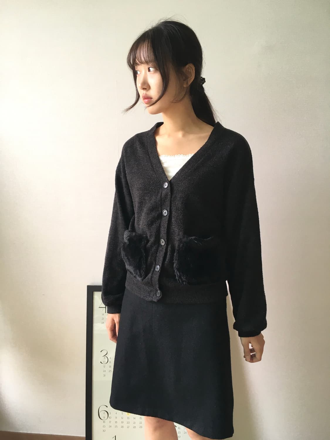 퍼 주머니 가디건 상품이미지4