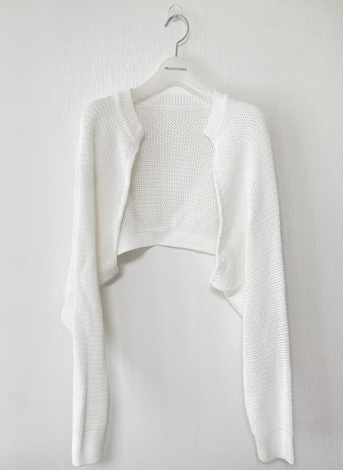 트리밍버드 볼레로 가디건 아이보리 Knit Set-up Cardigan 상품이미지3