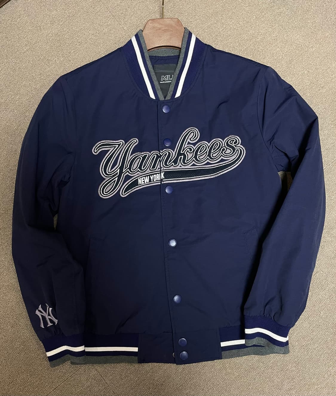 mlb 뉴욕양키스 네이비 바시티 자켓 상품이미지1