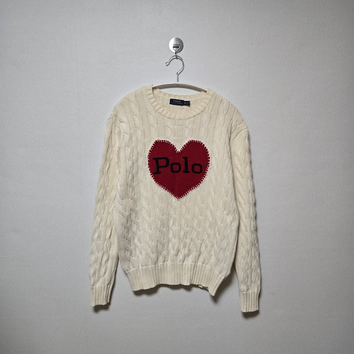 폴로랄프로렌 코튼 케이블 하트로고 니트 / 여성니트 상품이미지3