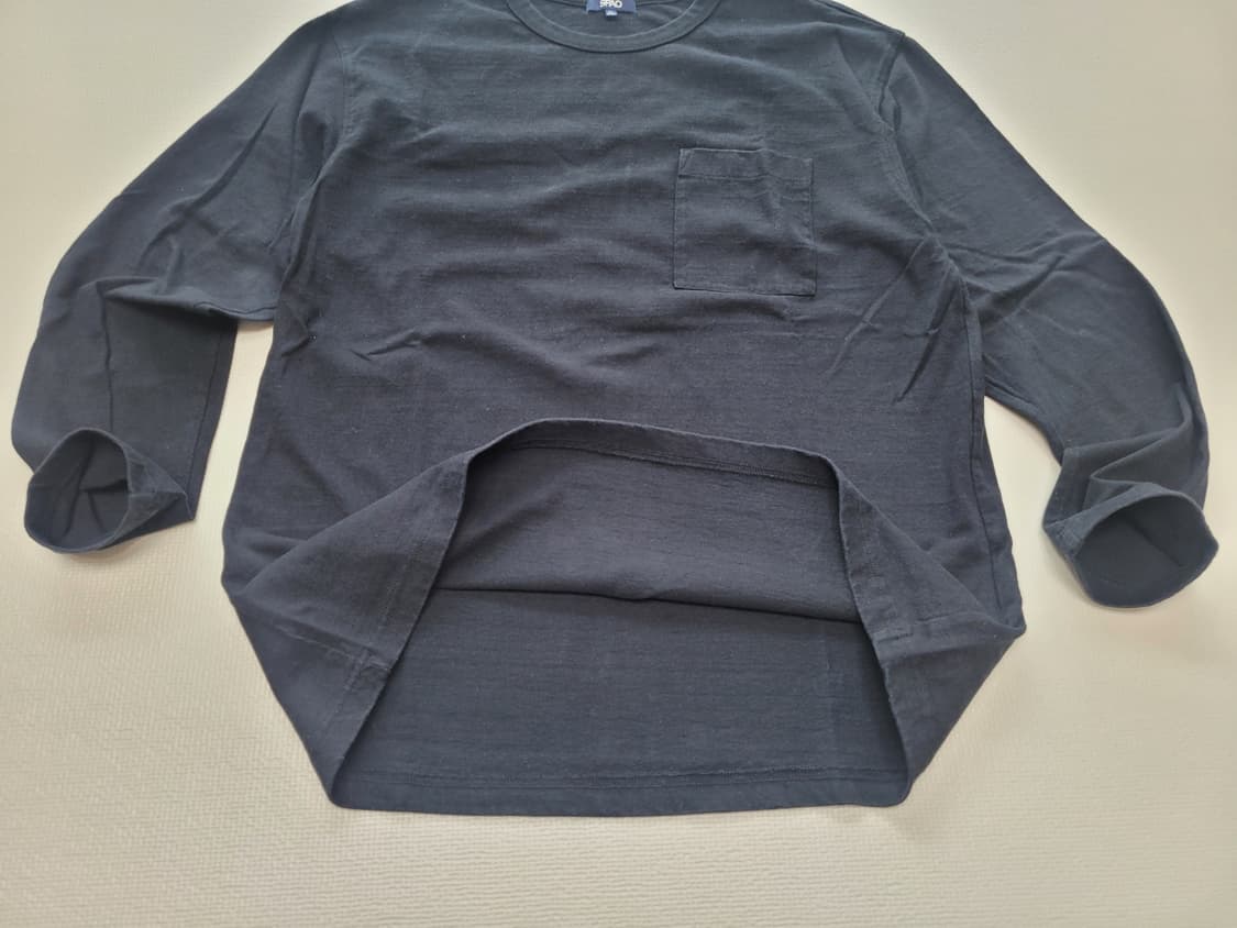 스파오 SPAO 남자 긴팔 라운드티 XL 블랙 상품이미지6