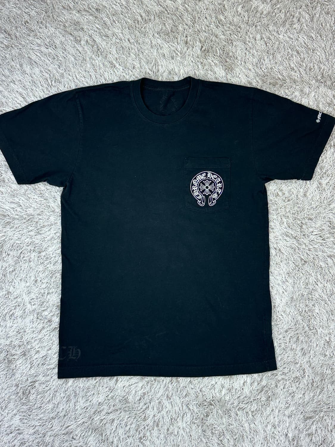 [M] 정품 크롬하츠 홀스슈 반팔 블랙 상품이미지2