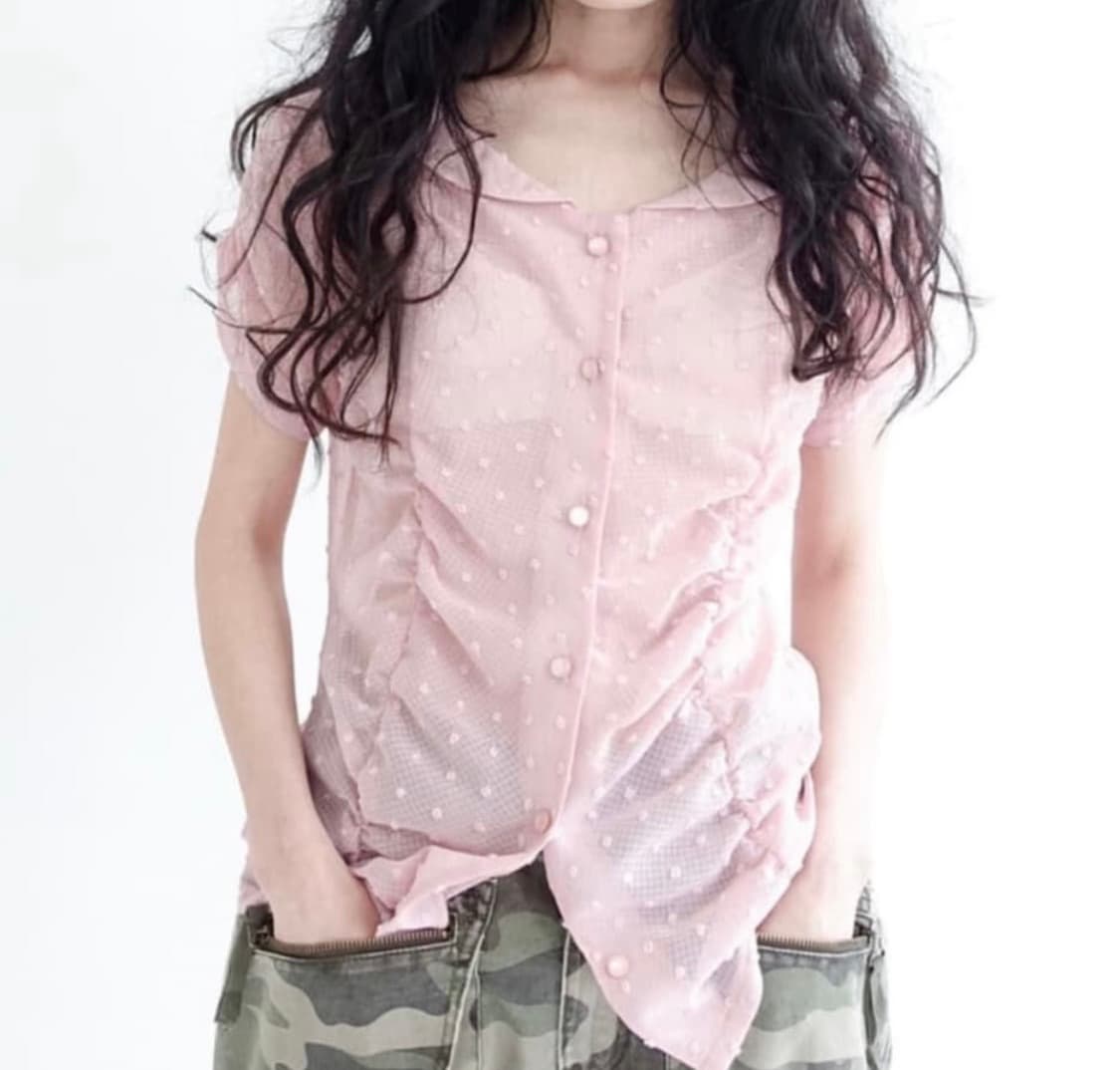 샵페어리 핑크 블라우스 상품이미지1