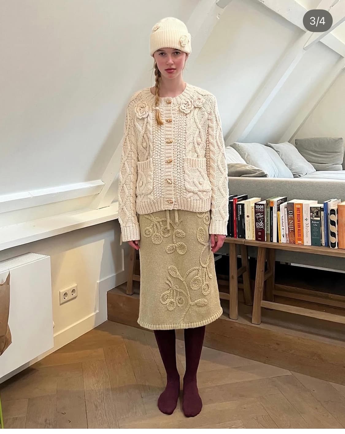 시눈 플라워 니트 가디건 판매 상품이미지6