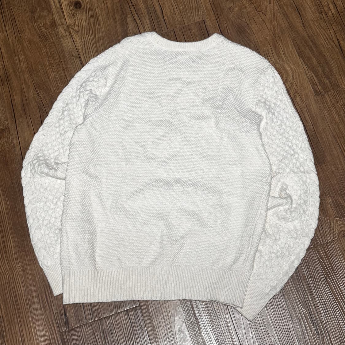 [M] GAP 갭 케이블 화이트 니트 스웨터 상품이미지3