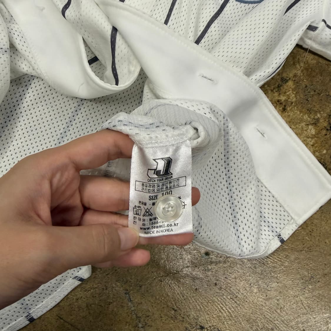 [정품/100] 삼성라이온즈 올드 홈 유니폼 노마킹 b14 상품이미지6