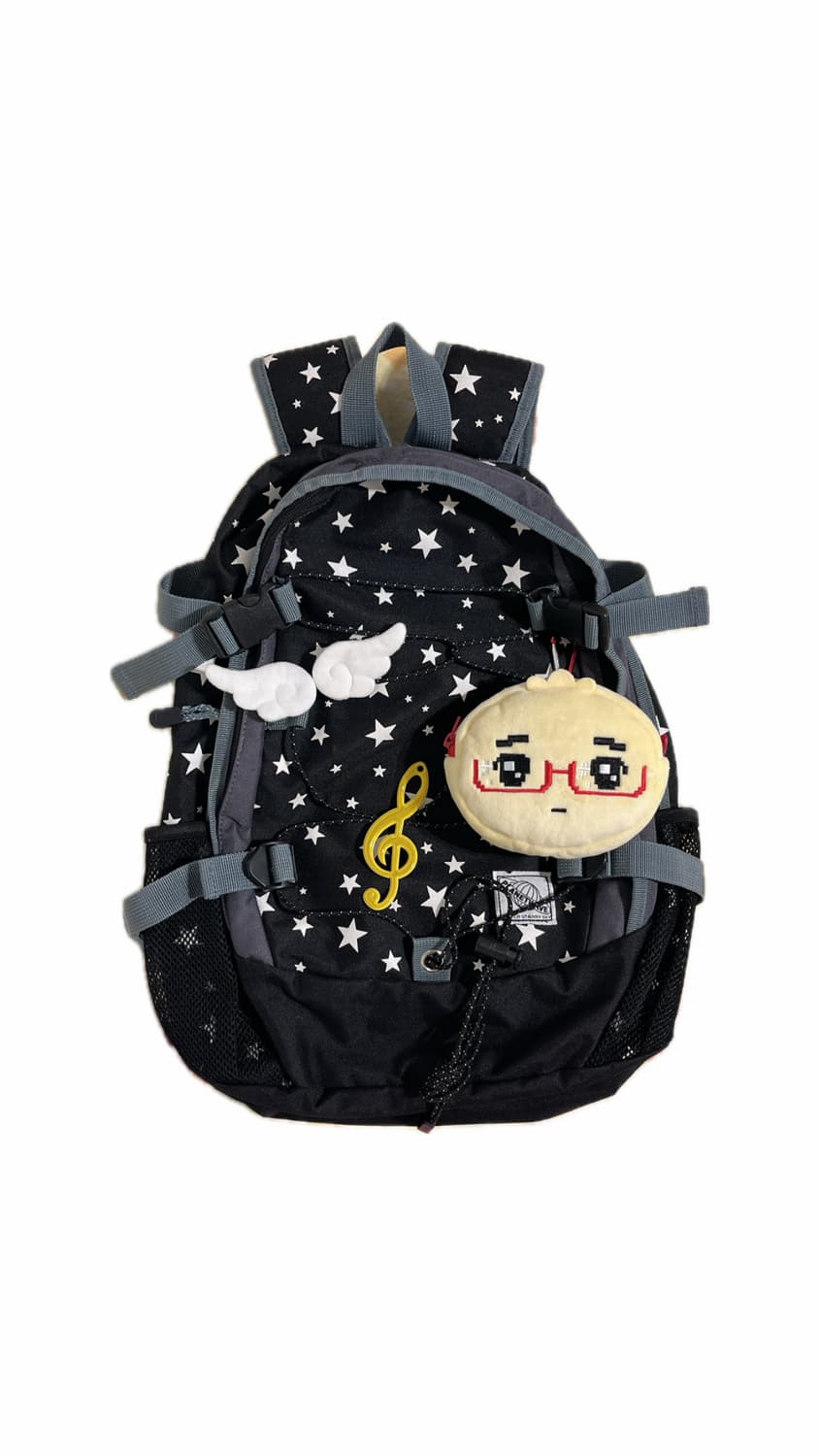 블랙 별무늬 백팩 ⭐️ 상품이미지1