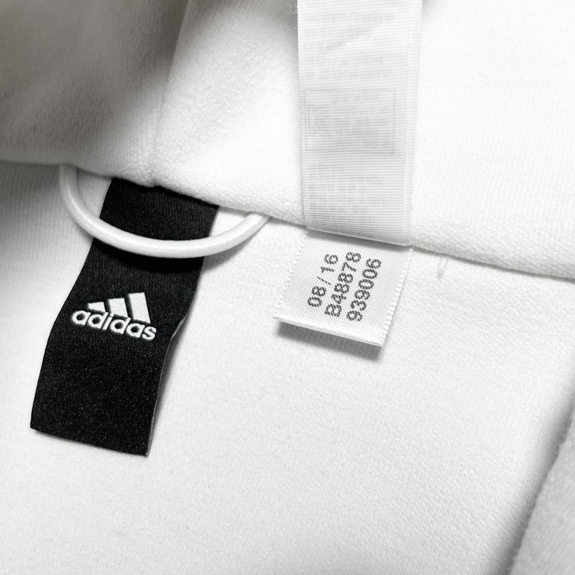 [L] adidas 아디다스 zne 화이트 슬림핏 후드집업 자켓 상품이미지8