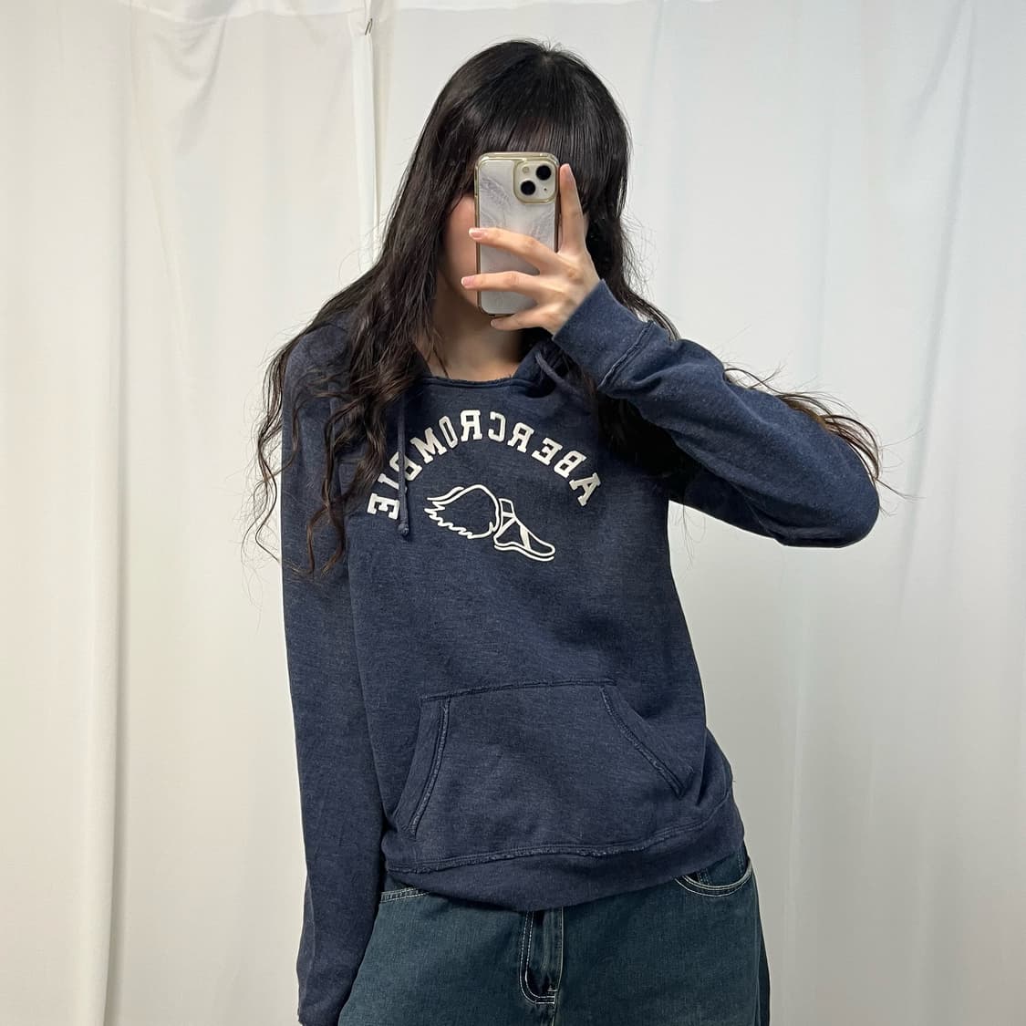 Abercrombie navy hoodie 상품이미지2