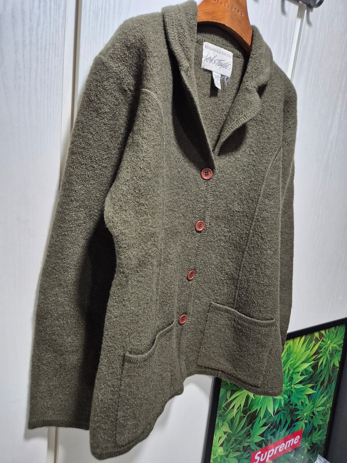 (세일)VTG.로드앤테일러 압축울 자켓. 카키 상품이미지7