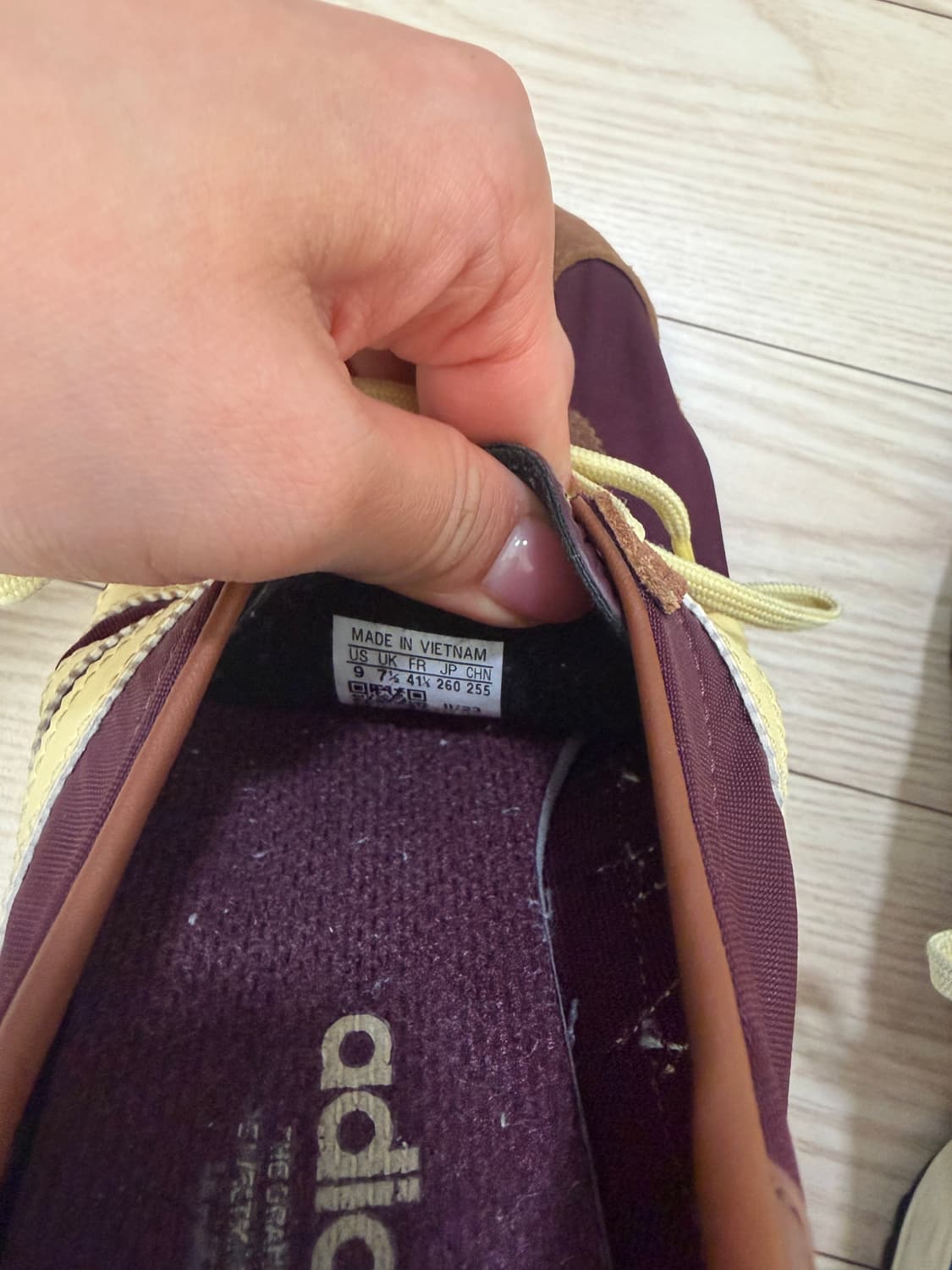 아디다스 SL 72 OG 마룬 올모스트 옐로우 260사이즈 상품이미지5