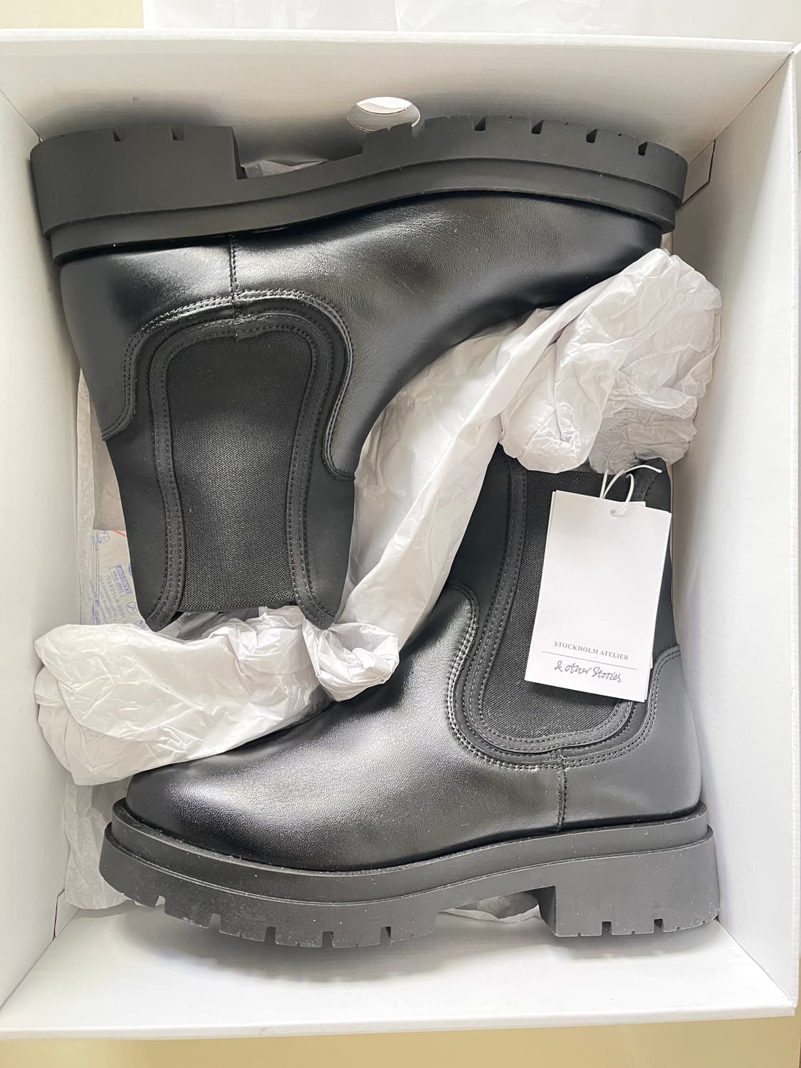 앤아더스토리 가죽 레더 첼시 부츠 상품이미지8