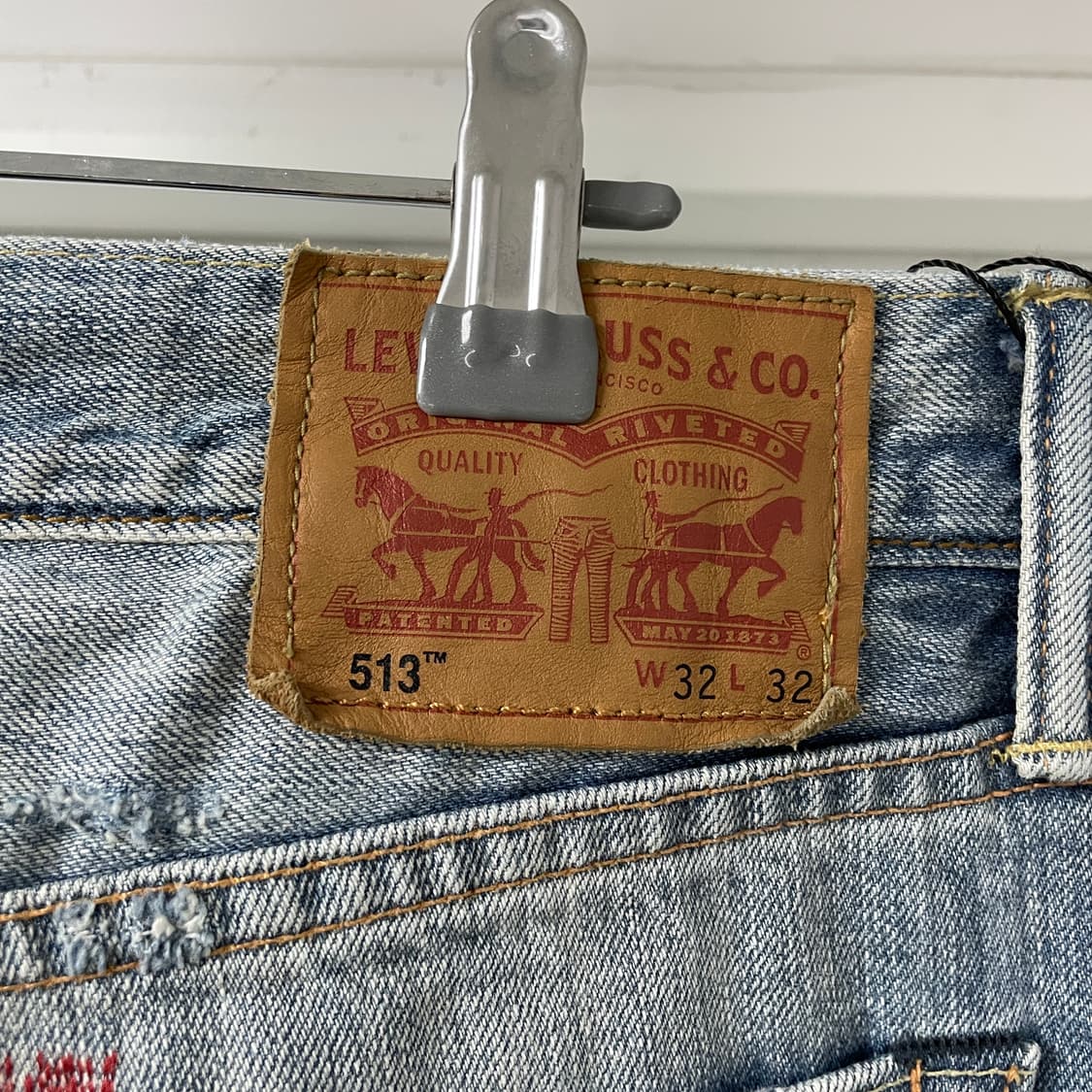 리바이스 513 패치워크 데님 팬츠 W32 L32 상품이미지4