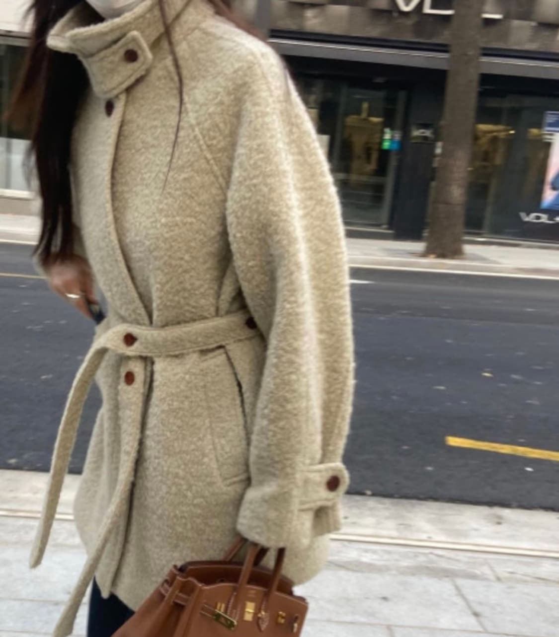 런던플랏 브루클린 하프넥 알파카 코트 상품이미지2