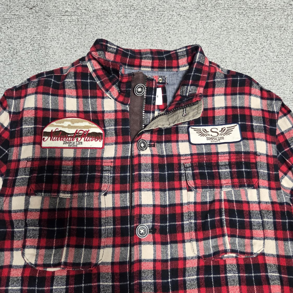 Simple Life 플란넬 체크 셔츠 자켓 L(100) 상품이미지3