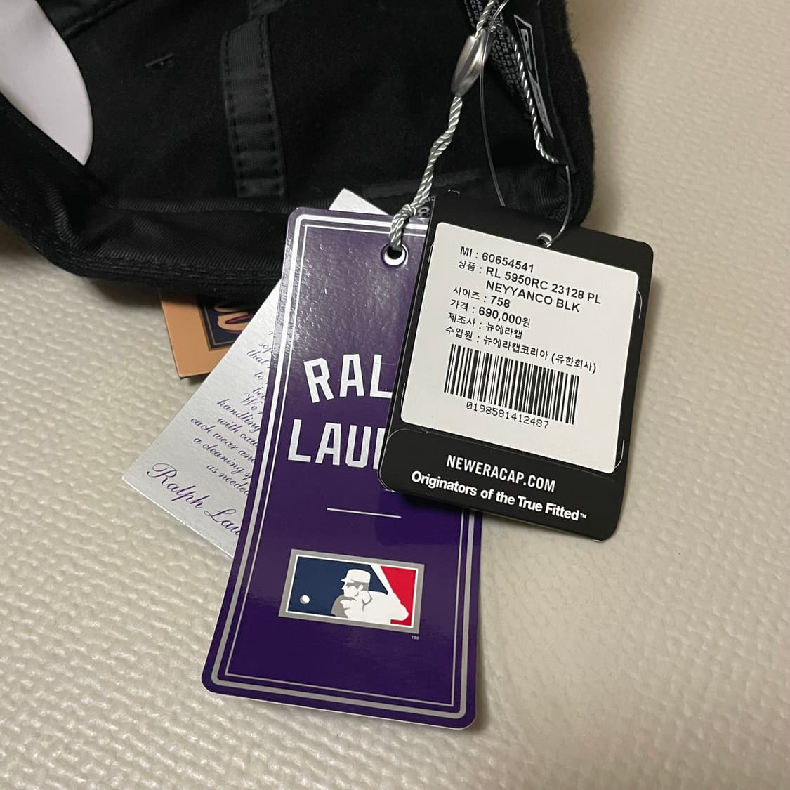 [75/8] 랄프로렌 퍼플라벨 x 뉴에라 캐시미어 레트로 크라운 캡 상품이미지4