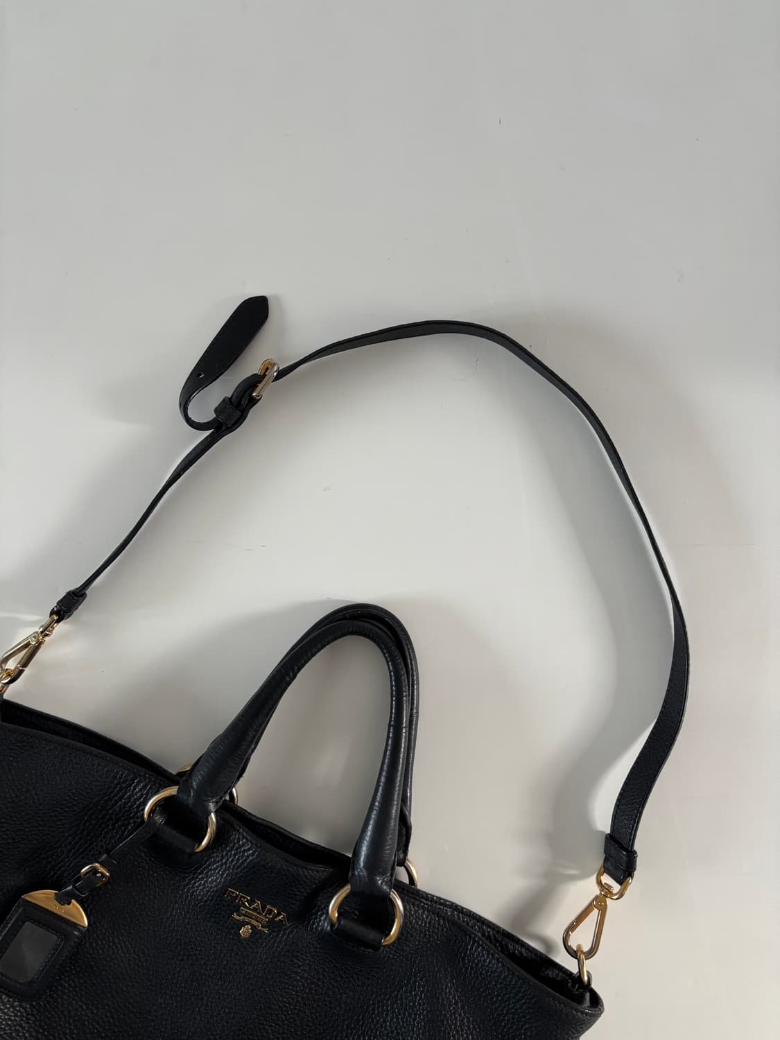 Prada 프라다 비텔로 다이노 블랙 토트백 상품이미지8