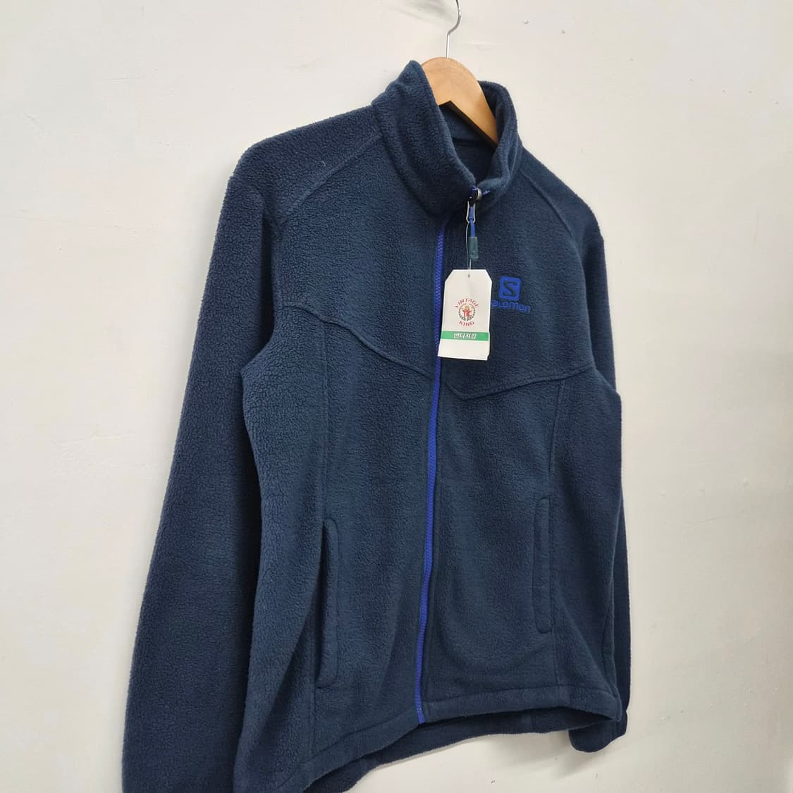 살로몬 네이비 플리스 자켓 남녀공용 M 상품이미지2