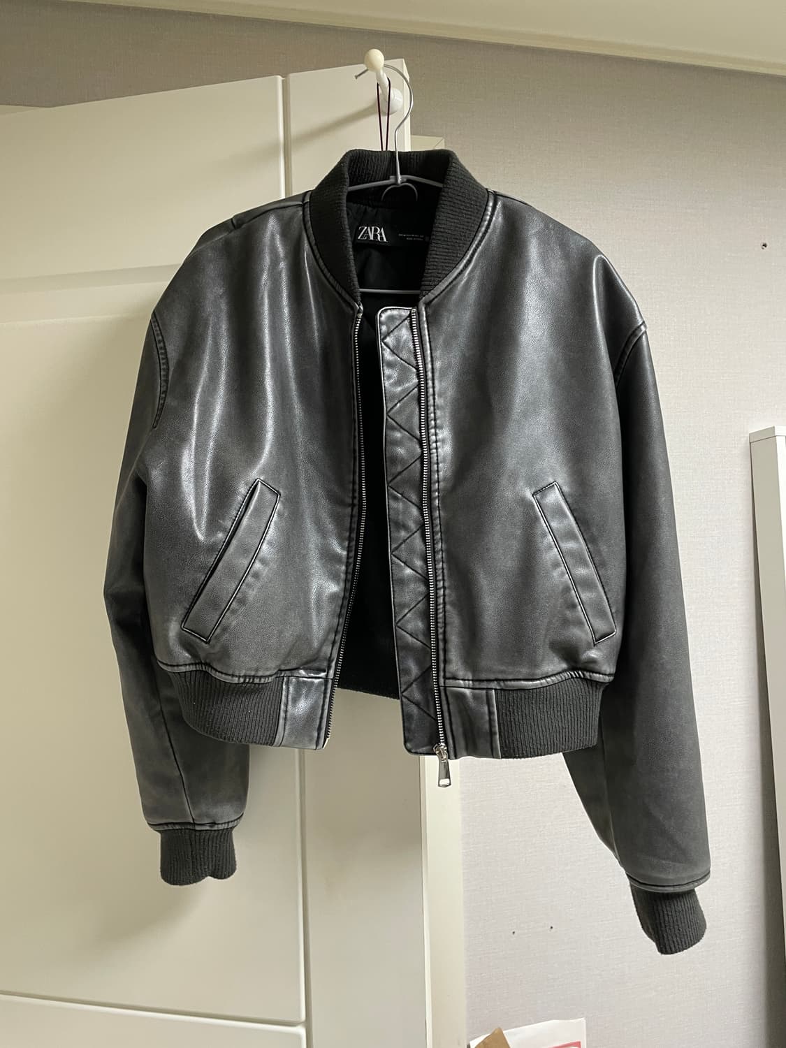 자라 가죽 자켓(M) 상품이미지2