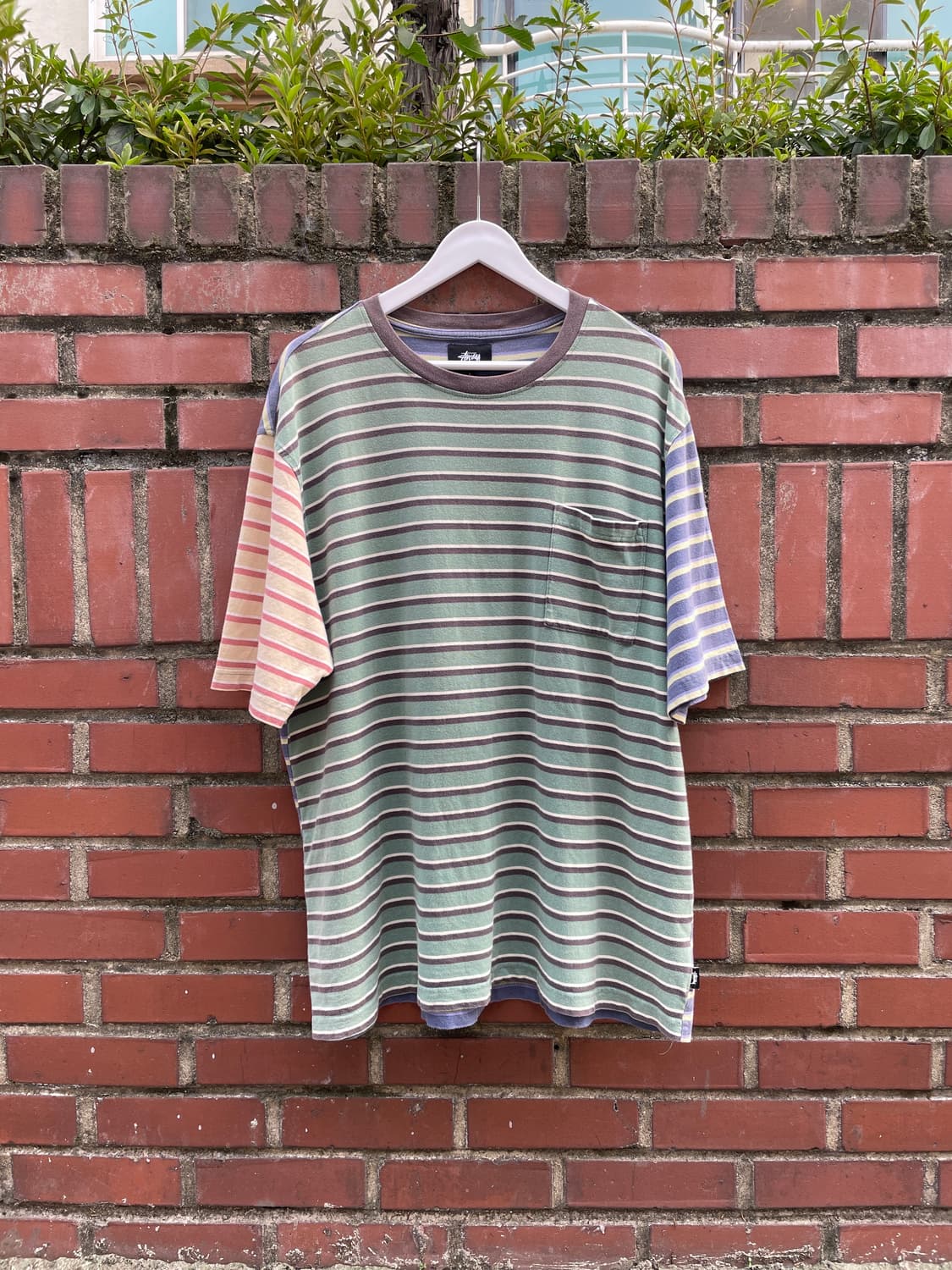 Stussy Contrast Stripe Pocket T-Shirt 상품이미지1