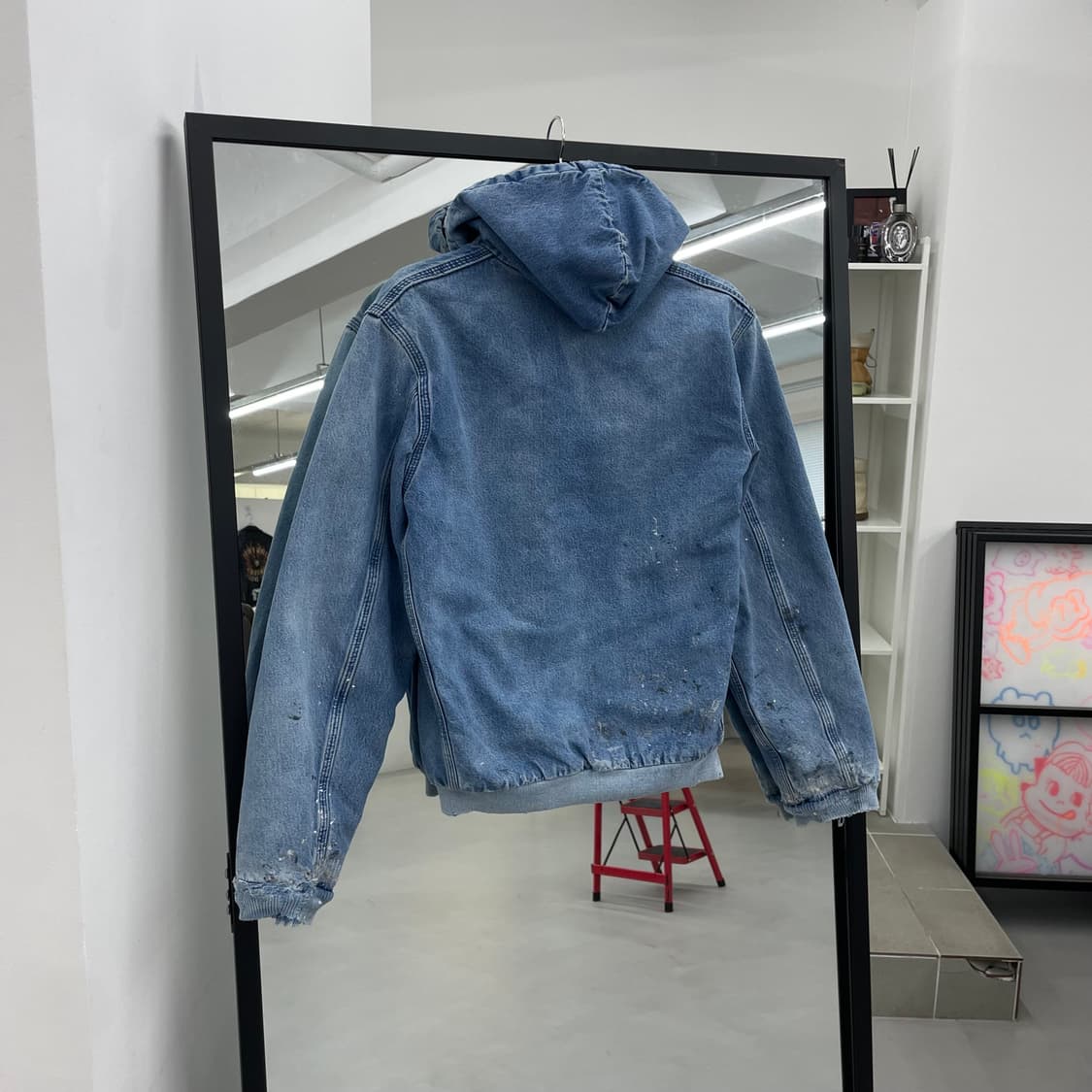 칼하트 OG 디스트레스드 데님 액티브 후드 워크자켓 상품이미지4