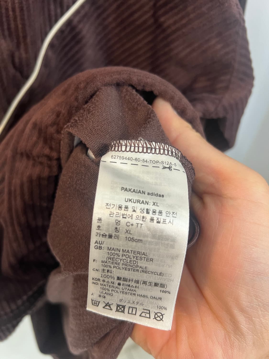 아디다스 코듀로이 브라운 져지 상품이미지5