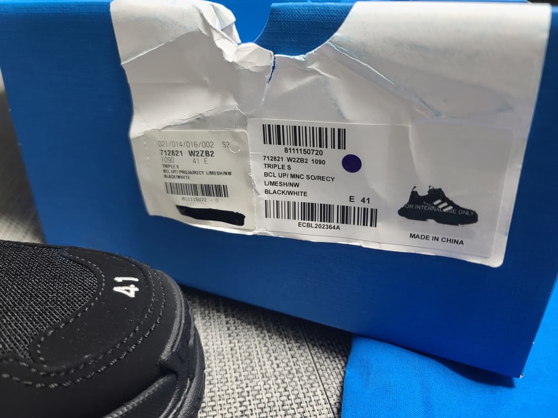 발렌시아가 트리플s 아디다스 발렌시아가 트리플s 블랙 41 상품이미지4