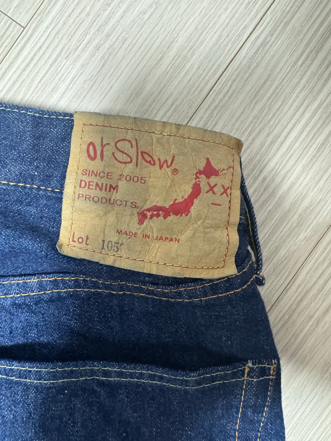 오어슬로우 105 원워시 1사이즈 판매합니다 상품이미지3