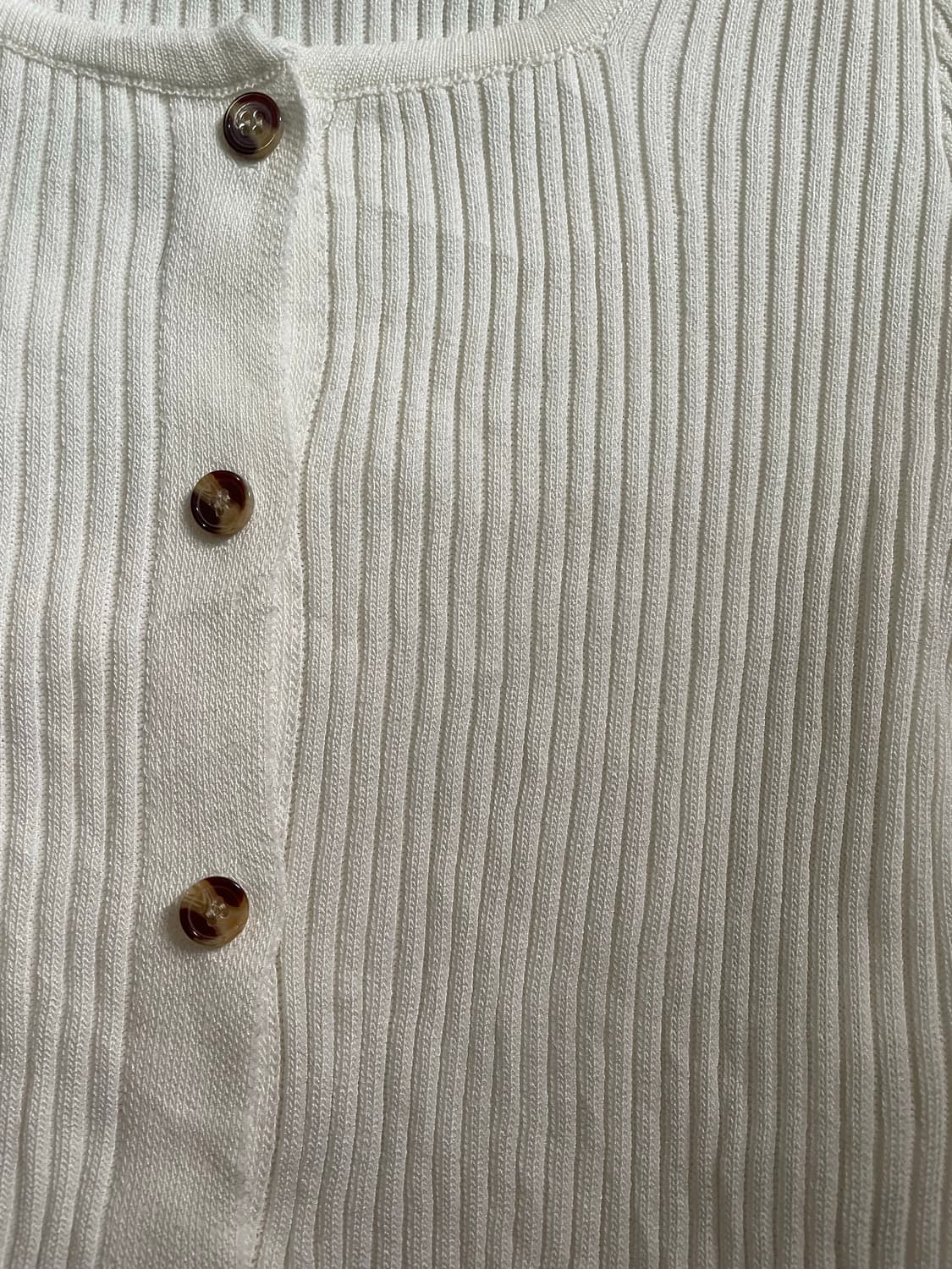 쉬엔나 스퀘어넥 골지 크롭 반팔 가디건 상품이미지4