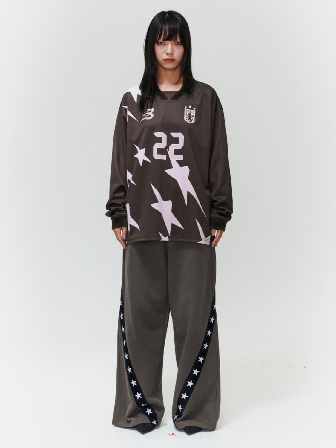 바우프 STAR 넘버링 싸커 유니폼 풋볼 져지 [브라운] 상품이미지2