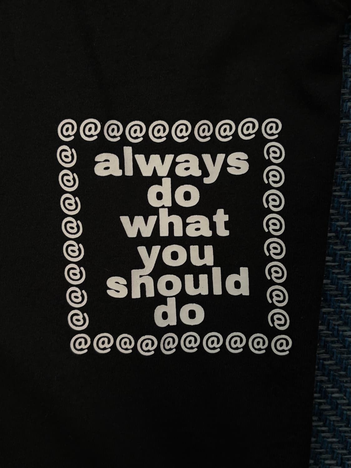 always do what you should do 블랙 반팔 티셔츠 상품이미지4