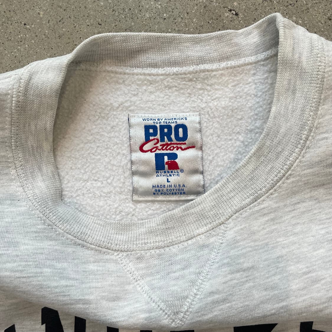 빈티지  러셀 애슬레틱 프로코튼 스웻셔츠  그레이(블랙)madeinusa 상품이미지3