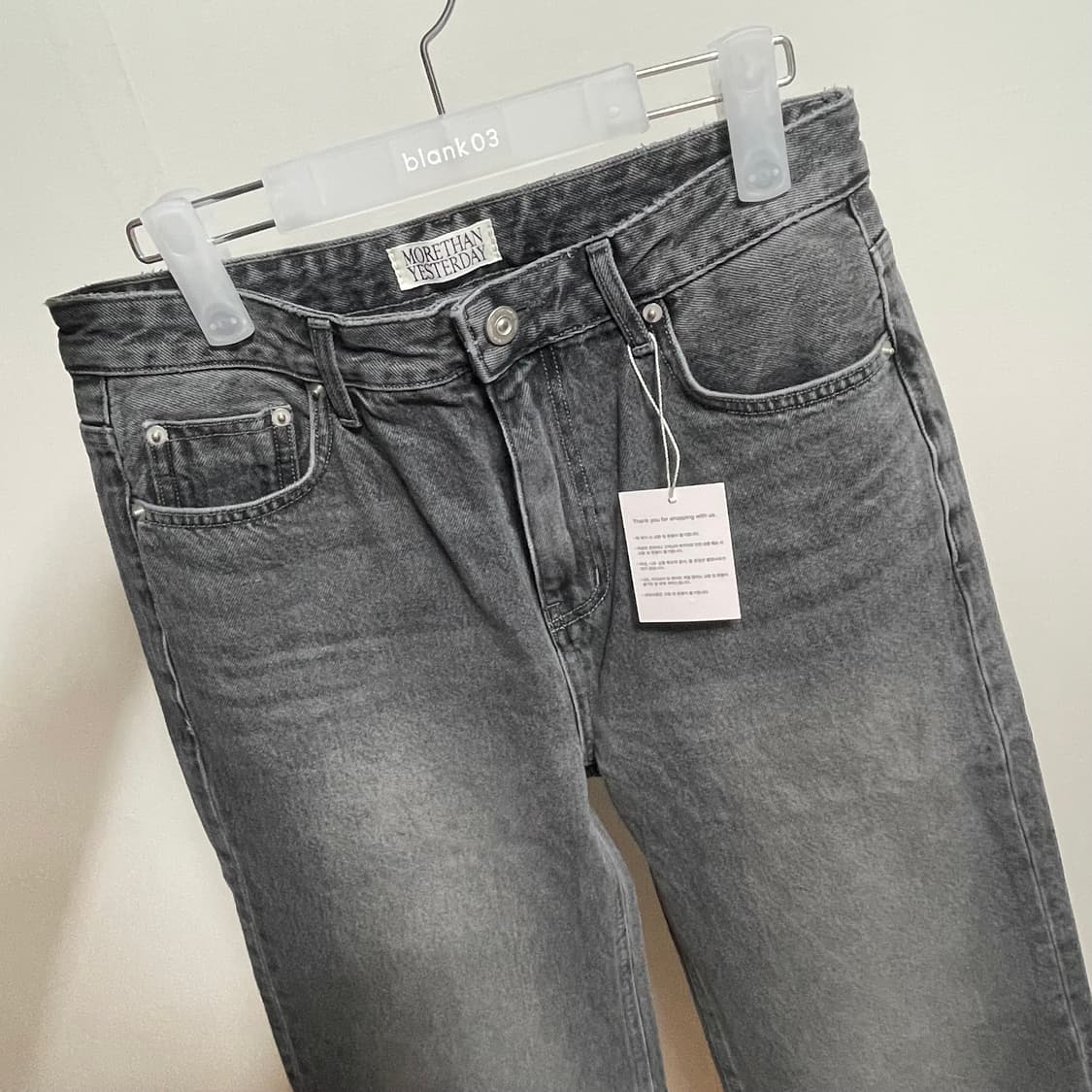[택O새상품]모어댄예스터데이 그레이 워싱 데님팬츠M 상품이미지9