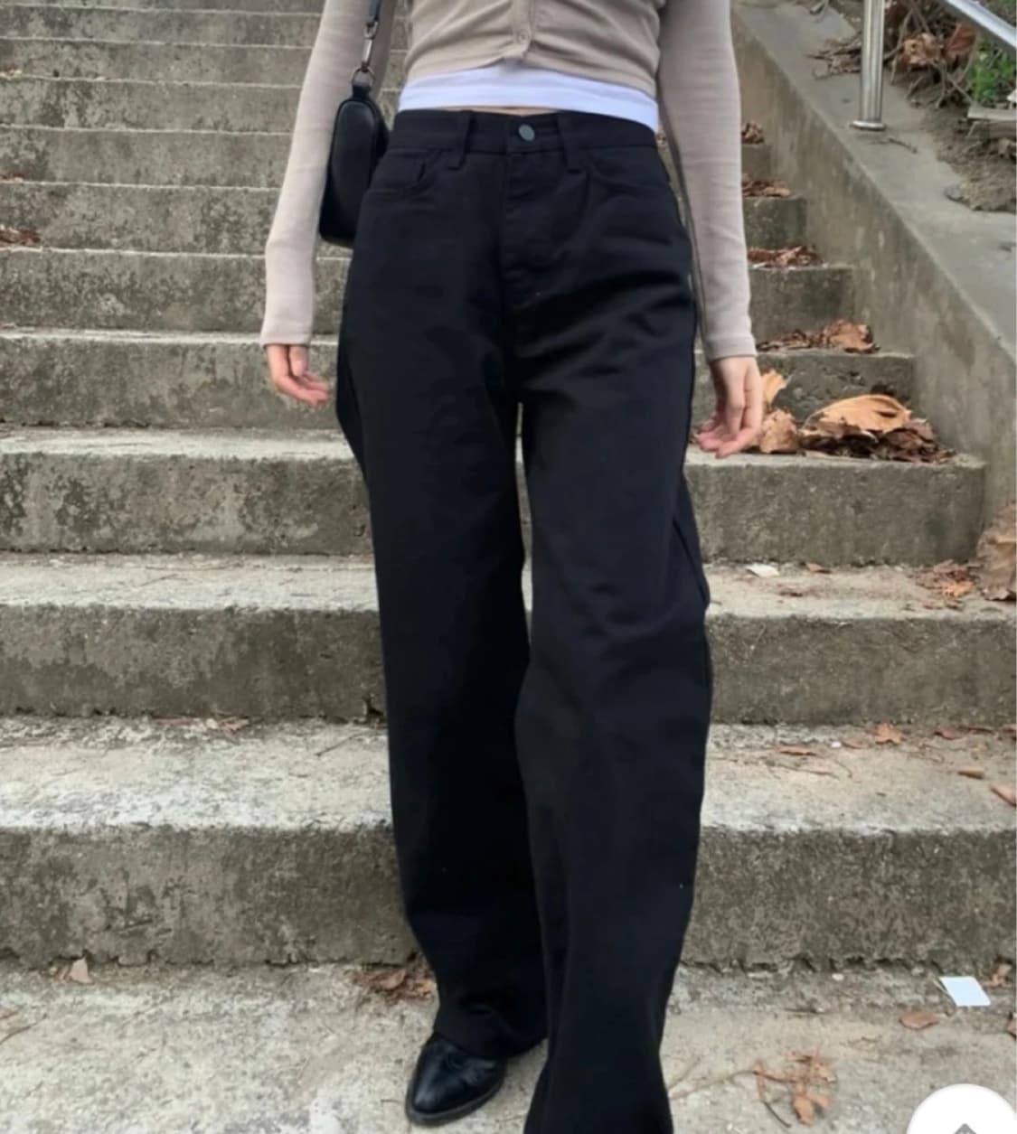 타임라인서울 코튼 롱와이드 팬츠 S사이즈 상품이미지1