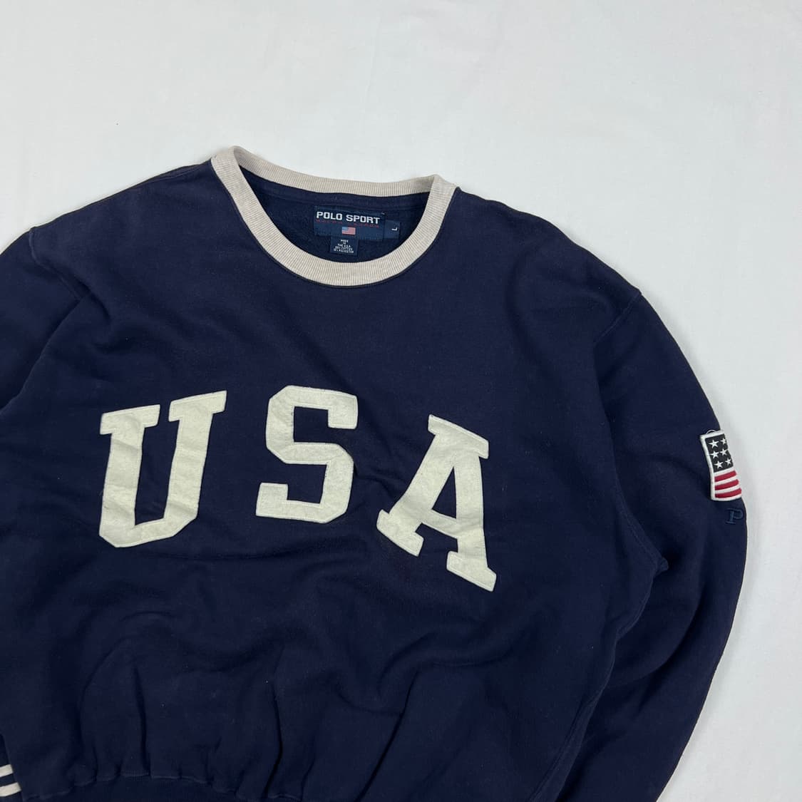 90’s 폴로스포츠 polo sport usa 성조기 로고 맨투맨 상품이미지2